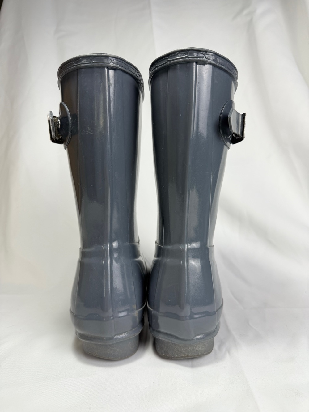 Hunter Original Short Gloss Gull Grey Slate Rain Boots Women’s US 6 UK 4 EU 37 - Picture 9 of 12
